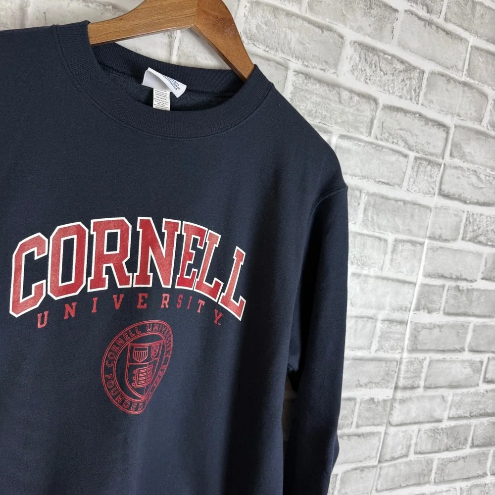Champion Cornell University Sweatshirt Size Medium Black Eco Crewneck Pullover